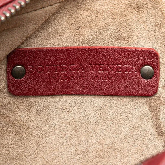 BOTTEGA VENETA Red Leather Intrecciato Fanny Pack